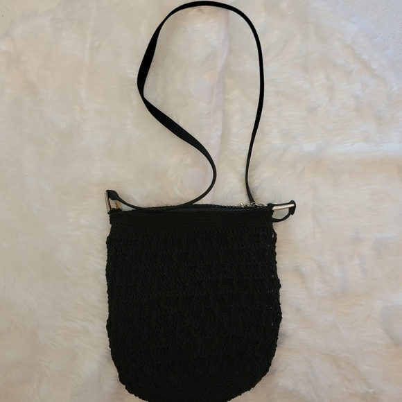 Handbags - Black crochet crossbody